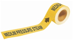 Brady&trade;&nbsp;Self-Sticking Pipe Marker Labels: MEDIUM PRESSURE STEAM