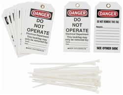 Brady&trade;&nbsp;Polyester Tag: DANGER DO NOT OPERATE ELECTRICAL DEPARTMENT SIGNED BY: DATE: