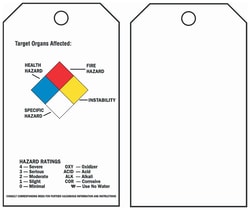 Brady™ One Sided Right-To-Know Accident Prevention Tags, Heavy Duty Vinyl