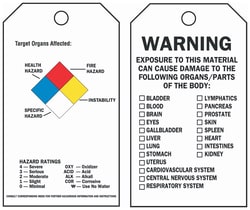 Brady™ Two Sided Right-To-Know Accident Prevention Tags, Economy Polyester