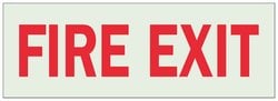 Brady&trade;&nbsp;Polyester BradyGlo&trade; Fire Emergency & Disaster Sign: FIRE EXIT