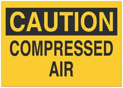 Brady Polyester Caution Sign: COMPRESSED AIR 10 x 7 in. | Buy Online | Brady&trade; | Fisher Scientific