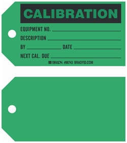 Brady™ Paper Cardstock Tag: CALIBRATION