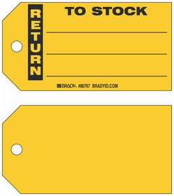 Brady&trade;&nbsp;Paper Cardstock Tag: RETURN TO STOCK