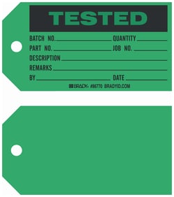 Brady™ Paper Cardstock Tag: TESTED