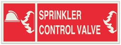 Brady™ Polyester BradyGlo™ Fire Emergency & Disaster Sign: SPRINKLER CONTROL VALVE
