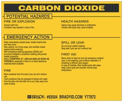 Brady™ Hazardous Material Label: CARBON DIOXIDE