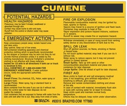 Brady™ Hazardous Material Label: CUMENE