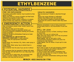 Brady™ Hazardous Material Label: ETHYLBENZENE