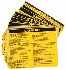 Brady™ Hazardous Material Label: GASOLINE