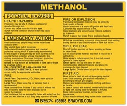Brady™ Hazardous Material Label: METHANOL