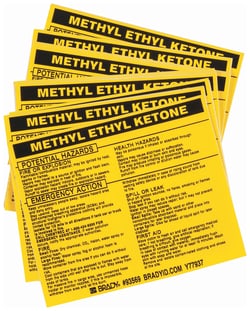 Brady™ Hazardous Material Label: METHYL ETHYL KETONE
