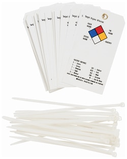 Brady&trade;&nbsp;Two-Sided Polyester Tag: HEALTH HAZARD FIRE HAZARD REACTIVITY SPECIFIC HAZARD HAZARD RATINGS