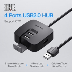 Enterprise Technology Solutions USB 2.0 4-PORT HUB, Quantity: Each of 1