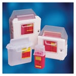 だみ BD® Phlebotomy Sharps Collector, 1 qt with needle ports, red