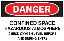 Brady™ Danger Confined Space Hazardous Atmosphere Sign
