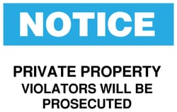 Brady&trade;&nbsp;Notice Private Property Sign