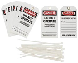 Brady&trade;&nbsp;Polyester Tag: DANGER DO NOT OPERATE PRODUCTION DEPARTMENT SIGNED BY: DATE: