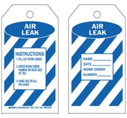 Brady&trade;&nbsp;Paper Cardstock Tag: AIR LEAK