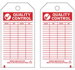 Brady&trade;&nbsp;Polyester Encased Paper Tag: QUALITY CONTROL