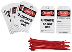 Brady&trade;&nbsp;Danger Tag: UNSAFE DO NOT USE SIGNED BY: DATE: