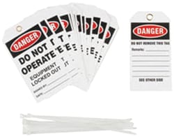 Brady&trade;&nbsp;Tag: DANGER DO NOT OPERATE EQUIPMENT LOCKED OUT SIGNED BY: DATE:
