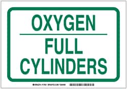 Brady Pipe Marker for Gas, Legend: OXYGEN FULL CYLINDERS Legend: OXYGEN FULL CYLINDERS | Buy Online | Brady&trade; | Fisher Scientific