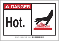 Brady™ Signs: DANGER: HOT (W/PICTO)