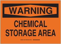 Brady&trade;&nbsp;Polystyrene Warning Sign: CHEMICAL STORAGE AREA