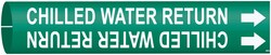 Brady&trade;&nbsp;BradySnap-On&trade; Pipe Markers, Legend: CHILLED WATER RETURN