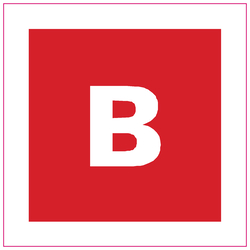 Brady™ Fire Extinguisher Labels, Legend: B