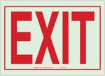 Brady™ Glow-In-The-Dark™ Exit and Directional Signs