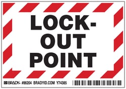 Brady™ Machine and Equipment Label, Legend: LOCK-OUT POINT