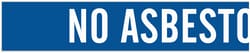 Brady Asbestos Warning Pipe Markers, Legend: NO ASBESTOS 609.6 x 101.6 mm (W x H) | Buy Online | Brady&trade; | Fisher Scientific