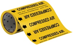 Brady&trade;&nbsp;Roll Form Pipe Markers, Legend: COMPRESSED AIR