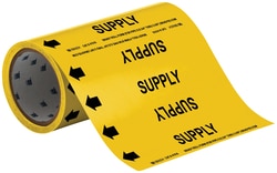 Brady Roll Form Pipe Markers, Legend: SUPPLY:Facility Safety and Maintenance:Labels