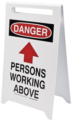 Brady&trade;&nbsp;Signs: DANGER: PERSONS WORKING ABOVE (W/ UP ARROW)