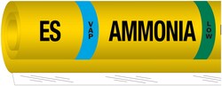 Brady™ Ammonia (IIAR) Pipe Markers, Legend: ES/VAP/Ammonia/LOW