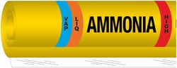 Brady&trade;&nbsp;Ammonia (IIAR) Pipe Markers, Legend: LIQ/VAP/Ammonia/HIGH
