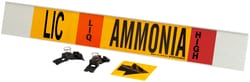 Brady&trade;&nbsp;Ammonia (IIAR) Pipe Markers, Legend: HPHV/LIC/LIQ/Ammonia/HIGH