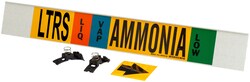 Brady&trade;&nbsp;Ammonia (IIAR) Pipe Markers, Legend: LTRS/VAP/Ammonia/LOW
