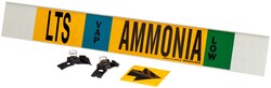 Brady Ammonia (IIAR) Pipe Markers, Legend: LTS/VAP/Ammonia/LOW Style HPHV | Buy Online | Brady&trade; | Fisher Scientific