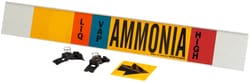 Brady&trade;&nbsp;Ammonia (IIAR) Pipe Markers, Legend: LIQ/VAP/Ammonia/HIGH