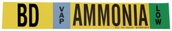 Brady™ Ammonia (IIAR) Pipe Markers, Legend: BD/VAP/LOW/Ammonia, B-946 Self-Sticking Vinyl