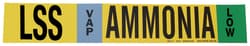 Brady™ Ammonia (IIAR) Pipe Markers, Legend: LSS/VAP/LOW/Ammonia, B-946 Self-Sticking Vinyl