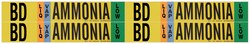 Brady&trade;&nbsp;Ammonia (IIAR) Pipe Markers, Legend: BD/VAP/LOW/Ammonia, B-946 Self-Sticking Vinyl