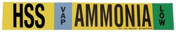 Brady Ammonia (IIAR) Pipe Markers, Legend: HSS/VAP/LOW/Ammonia, B-946 Self-Sticking Vinyl Style IHV | Buy Online | Brady&trade; | Fisher Scientific