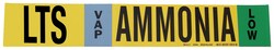 Brady&trade;&nbsp;Ammonia (IIAR) Pipe Markers, Legend: LTS/VAP/LOW/Ammonia, B-946 Self-Sticking Vinyl