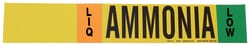 Brady™ Ammonia (IIAR) Pipe Markers, Legend: LIQ/LOW/Ammonia, B-946 Self-Sticking Vinyl