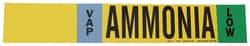 Brady Ammonia (IIAR) Pipe Markers, Legend: VAP/LOW/Ammonia, B-946 Self-Sticking Vinyl Style I | Buy Online | Brady&trade; | Fisher Scientific